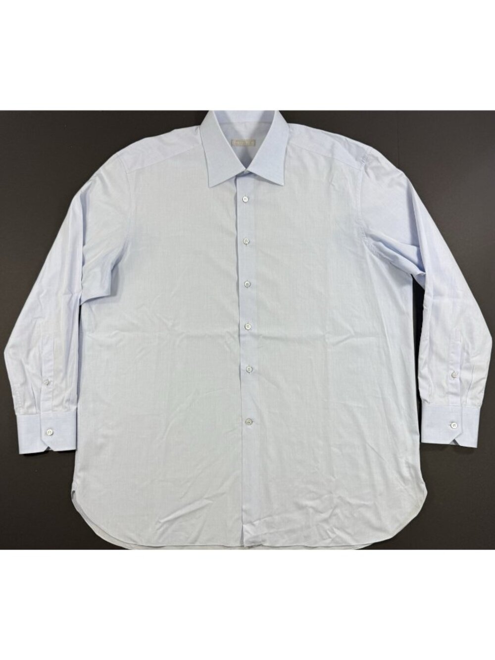 Stefano Ricci Mens Asti Dress Shirt Cotton Size 18/46 Classic Fit Blue Italy